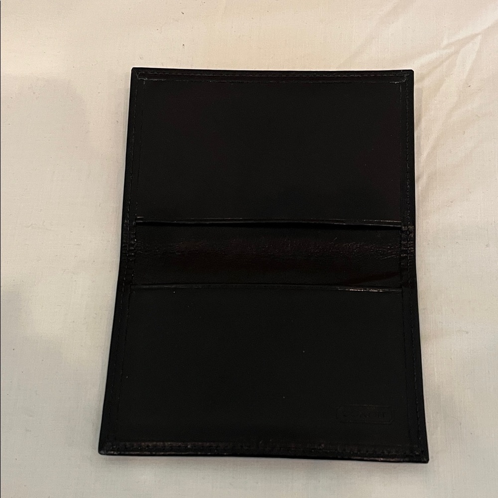 Coach Black Leather Card Holder